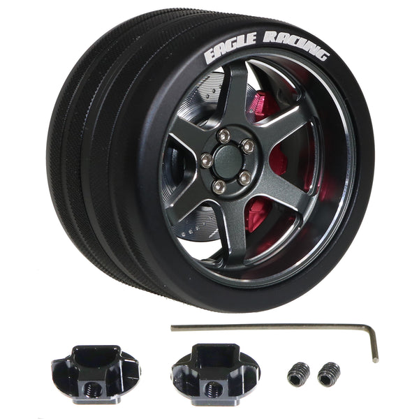 SP Metal Grip Steering Wheel (TE37) 6 Spoke (Gun Metal