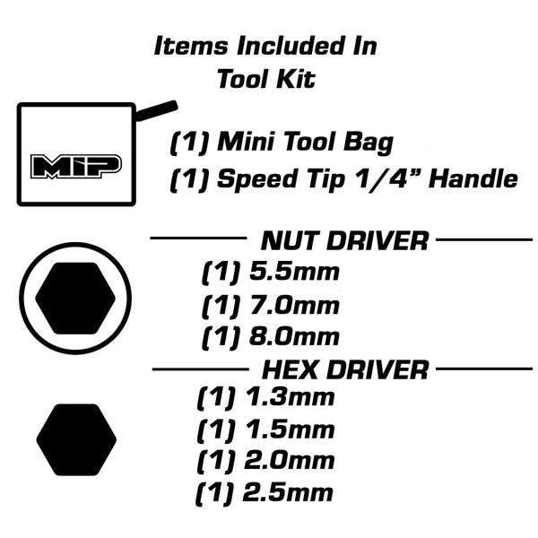MIP Essentials Speed Tip Tool Kit with Carry Case Bag Pouch [MIP