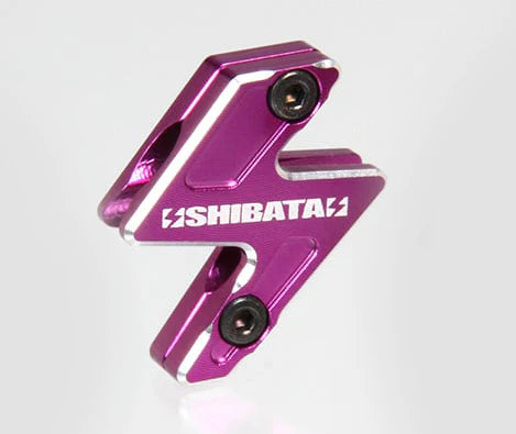 Shibata Lightning Bolt - Anodized Aluminum Wire Clamp Holder RED