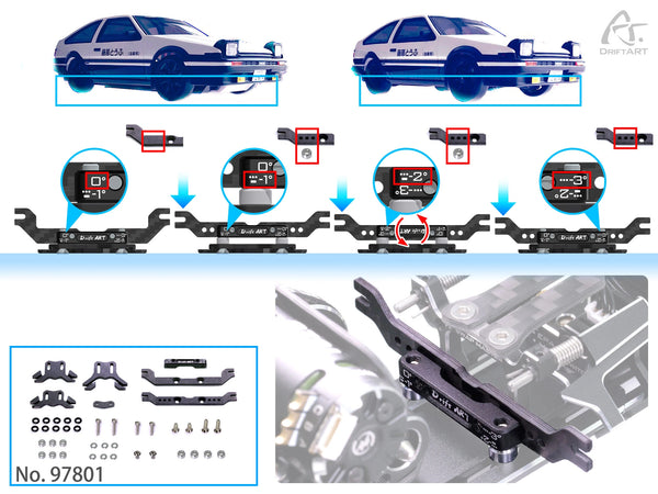 1-28 Universal Body Mount Set DA4 For kyosho miniz GL Body For DA3