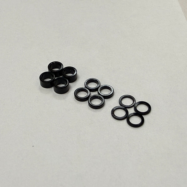 2.5mm Aluminum Spacer Shim Set (0.5mm, 1.0mm, 2.0mm) (3.7mm OD