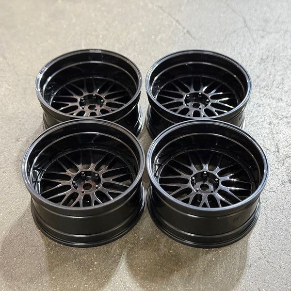LM Mesh (GLOSS BLACK) Adjustable Offset Rims 1-10 BBS Style
