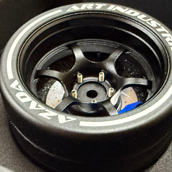 Precision Aluminum ADVAN Style 6 Spoke Steering Wheel (Sanwa