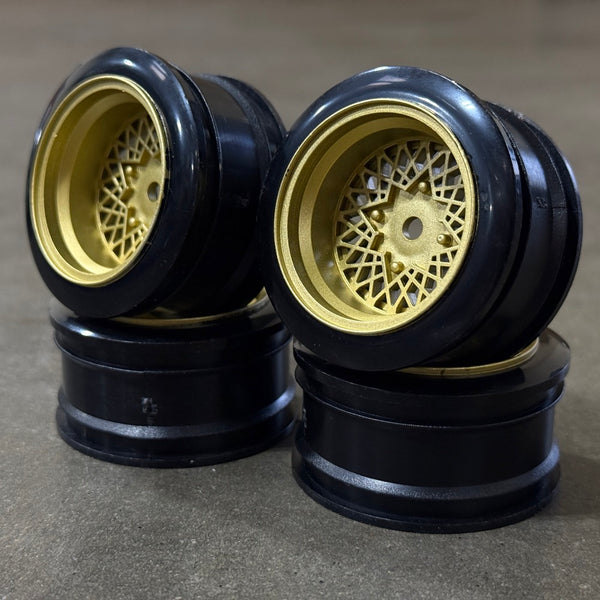 1-10 SSR REVERSE MESH RIMS (GOLD) +9 (4 PACK) (INCH DOWN) [K FORCE
