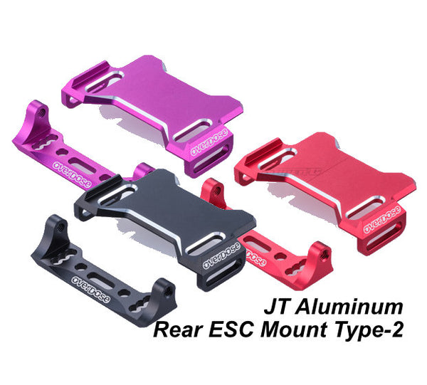 overdose JT ESCマウント　GALM PREORDER: JT Aluminum Rear ESC Mount TYPE-2 GALM (RED PURPLE