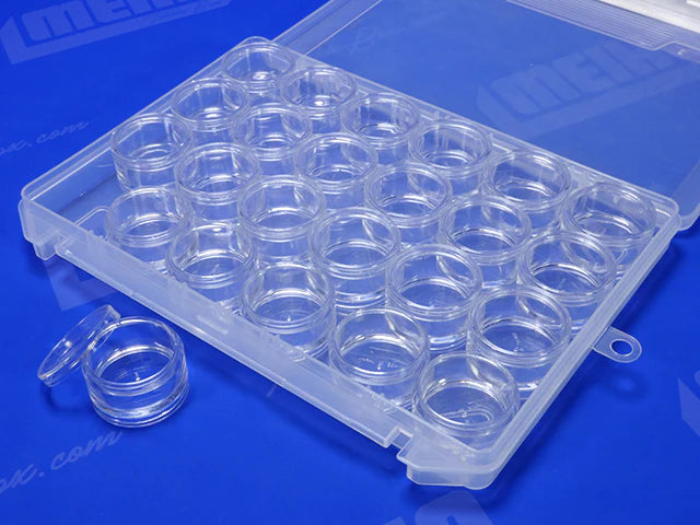 Multi Utility Case with 24 Round S Cases Containers Organizer Parts Box 10