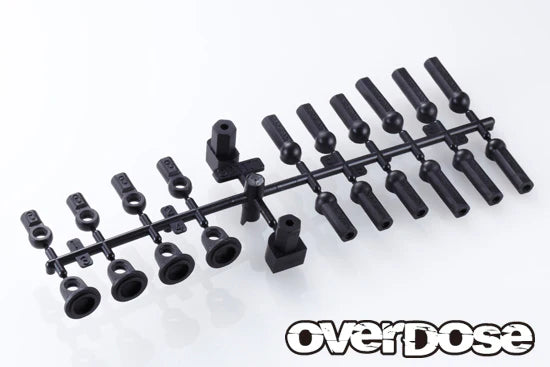 4.3mm Ball cap / 4.8mm Shock Parts Set (molybdenum) - Ball Cups