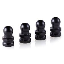 OVERDOSEアルミインボードショックマウント (GALM/ブラック) GALM Aluminum Shock Stand Off 4 pcs Black (Ball Nuts) [OVERDOSE