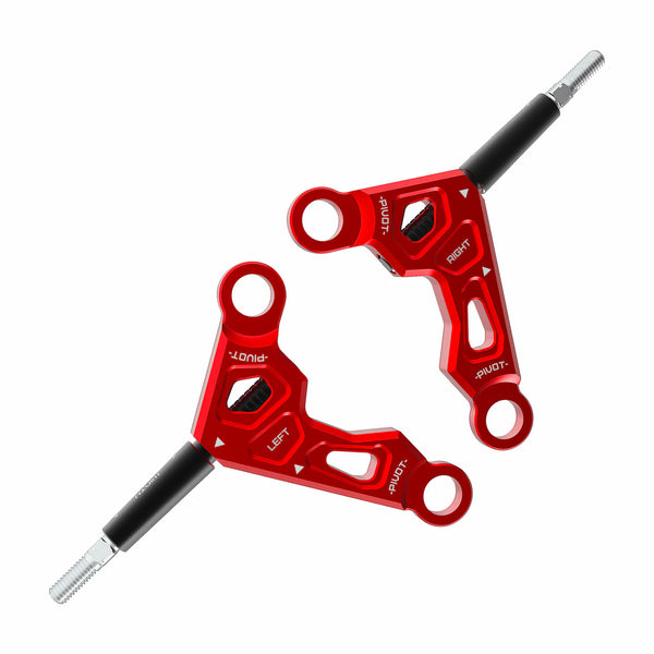 Auper Sakura D6 Aluminum Front Upper Arms (Red / Blue) [3 Racing