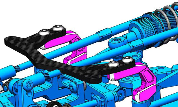 ヴァレット　アジア版デッキパーツ AVALON FRONT Body Mount Extension - Black Red Purple [Azada