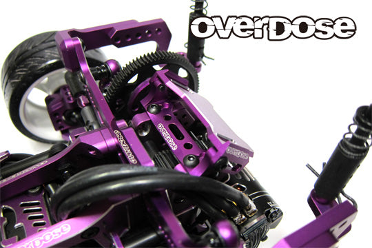 overdose JT ESCマウント　GALM PREORDER: JT Aluminum Rear ESC Mount TYPE-2 GALM (RED PURPLE