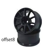 SSR GT X01 BLACK BLACK 6mm / 8mm Offset (2 RIMS) 1/10 WHEELS [RC