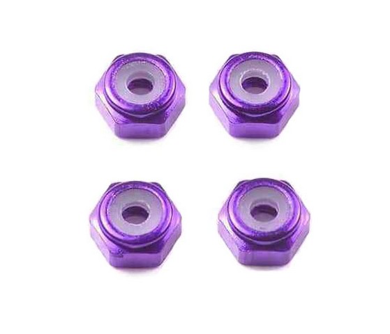 PURPLE Aluminum 2mm Wheel Lock Nuts for MINI-Z [Marka Racing] MRK