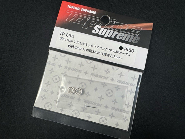 UltraSpin Full Ceramic Bearing NX630 Open (6x3x2.5mm) 2 Pack