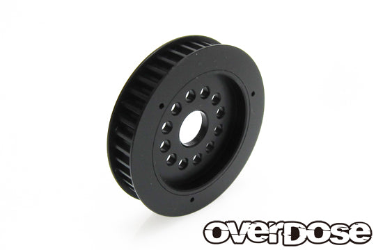 Machine Cut Wide Diff Pulley 39T (For OD3839/POM/Black) [OVERDOSE