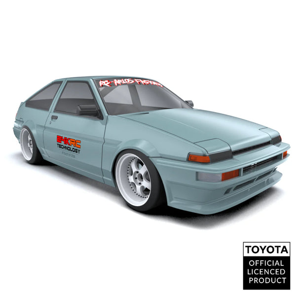 Toyota AE86 w J Run Wideboy 1-10 Drift Body Shell [24K] TAF14000 +