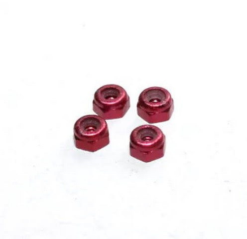 RED Aluminum 2mm Wheel Lock Nuts for MINI-Z [Marka Racing] MRK