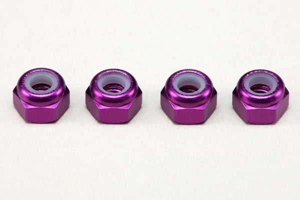M3 Aluminum 3mm Nylon Lock Nuts [YOKOMO] ZC-N3AR ZC-N3ABL ZC-N3APU