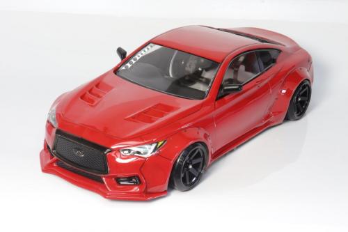 Shibata Infiniti Q60 D1GP 1-10 RC Drift Body (NO DECAL OR MASK