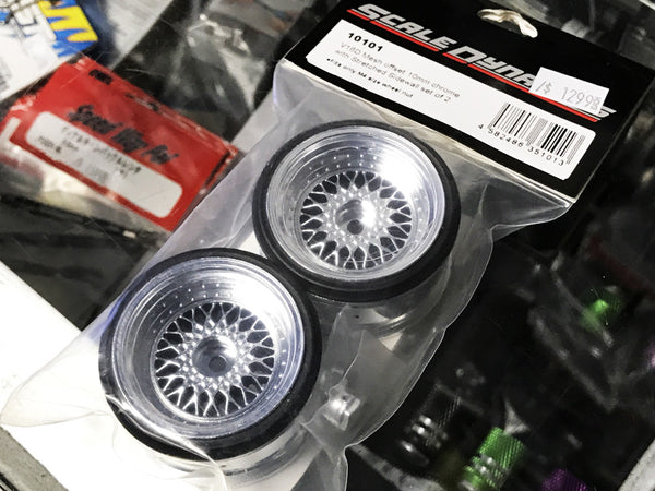 スケールダイナミクス　BBS RS オフセット10 13 BBS RS Mesh (Chrome) Rims Set (10mm - 13mm) [Scale Dynamics] 10165