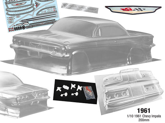 1961 CHEVY IMPALA 200mm 1-10 Body Shell [Quality RC] QRC-IMPALA