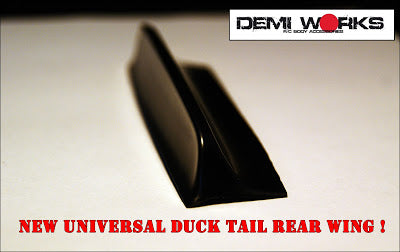 【新品未使用品】TUKI super duck tail style0077 Universal Duck Tail Rear Wing (155mm Wide) [Demi Works] DWURW-A
