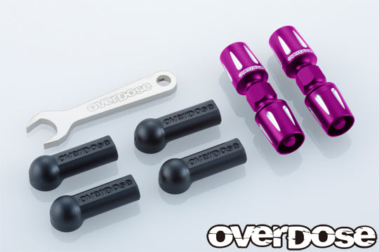 Aluminum Pushrod Turn Buckle for GALM - PURPLE RED BLACK [OVERDOSE] OD3871  OD3872 OD2423b