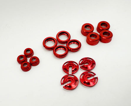 Shock Color Changer Kit and Spring Holders (TRF Style) - RED