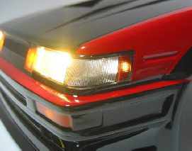 Levin AE86 Headlight - Taillight Light Buckets TAIL HEAD Assemblies [D –  Super-G R/C Drift Arena