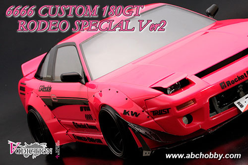 180GT Rodeo Special Ver.2 6666 Custom Clear Body Set 180SX w- Addiction  AD010-6 Rocket Bunny Aero Kit [ABC Hobby] 67166