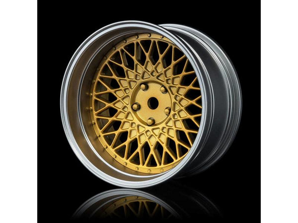 501 Mesh (GOLD - SILVER) Adjustable Offset Rims (4-Pack) 1