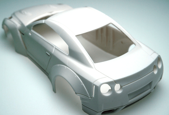 Nissan Skyline R35 Liberty Walk 1-28 White 98mm Body Set