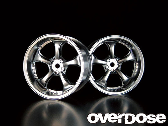 overdose ホイールセット Work VS-KF (Matte Chrome) 5mm - 7mm Rims [Overdose] OD1185b
