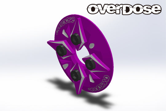 Counter Plate SPUR GEAR COVER - PURPLE RED BLACK [OVERDOSE] OD3851