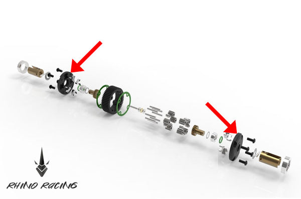 LIGHT WEIGHT PLASTIC HOUSING SET FOR C-LSD [Rhino Racing] RR-612