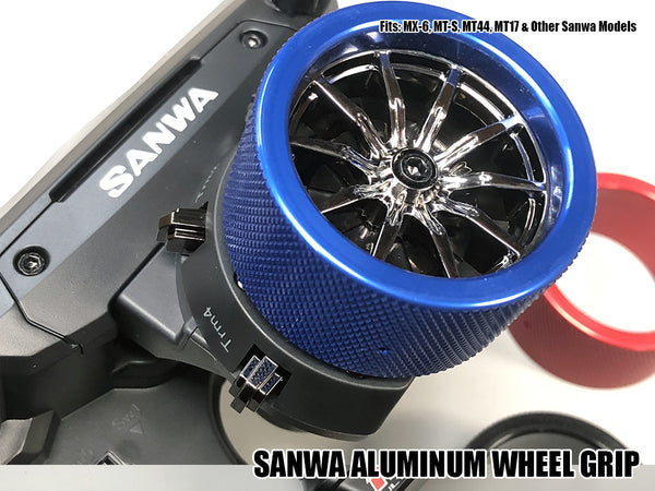 Aluminum (BLUE) Steering Grip for SANWA MX-6 MT-S MTS MX6