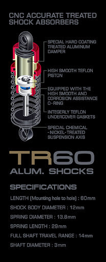 TR60 Shock Set (BLACK) FXX RMX RRX KMW [MST] 820121BK – Super-G R