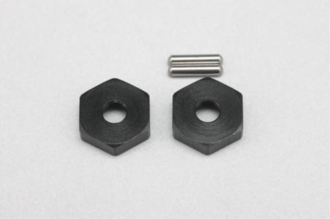 3.5mm Thick THIN Wheel Hex Hub (BLACK) w- Pins [Yokomo] B8