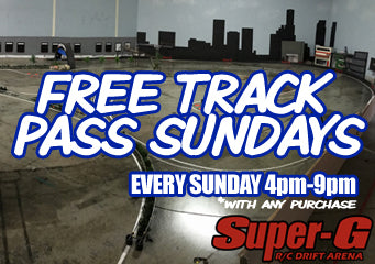 FREE TRACK PASS SUNDAYS! Starting 1/6/17 – Super-G R/C Drift Arena