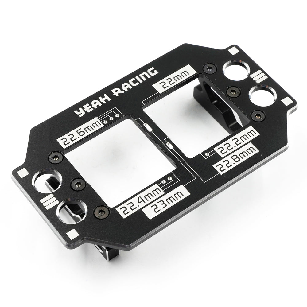 Black Aluminum Mini-Z 1-28 Car Stand w Tire Size Gauge [Yeah