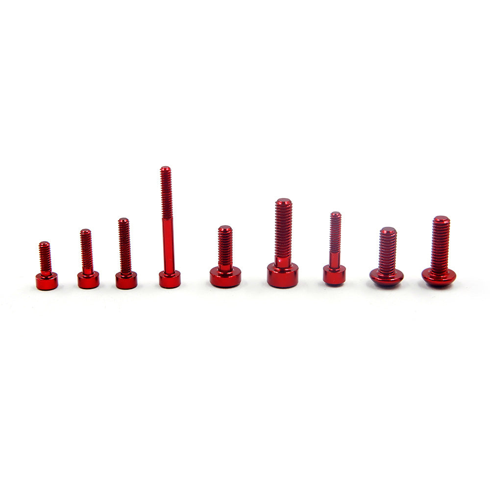 10PX RED Aluminum Screw Set [Yeah Racing] YA-0734RD