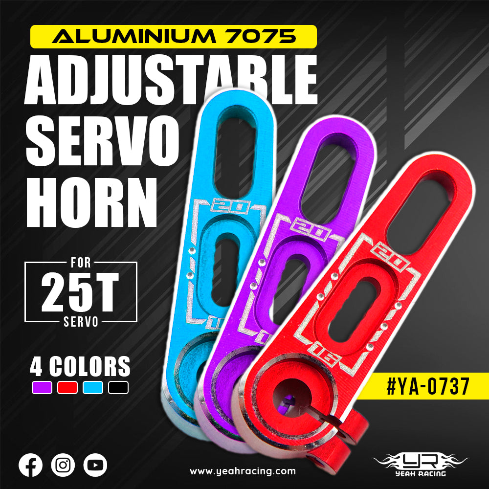 翔 25T Aluminium 7075 Adjustable Servo Horn 15.5mm to 20mm (Purple