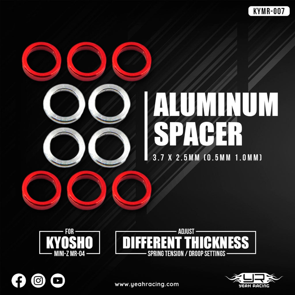 MINI-Z MR-04 Shim 10pc Set (1.0/0.5) MR04Spacers [Yeah Racing
