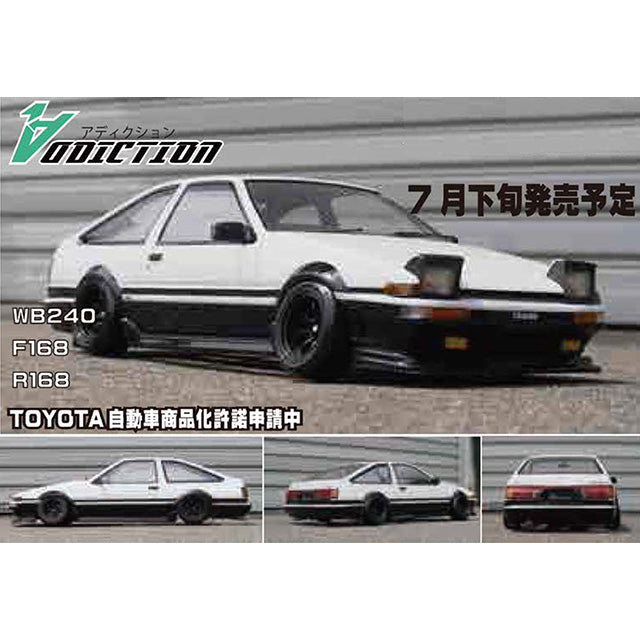 【人気ドリボディ】ADDICTION AE86 SPRINTER TRUENO TOYOTA TRUENO HATCH 3DR AE86 (240mm short wheelbase) 1-10 REAL