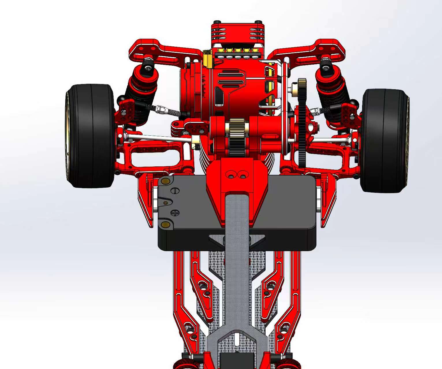 PREORDER: SV2 Chassis Conversion Kit Transmission Gear Box and Lower Deck Suspension Blocks - BLUE SILVER RED PURPLE BLACK - YD-2 RD SD RMX RDX [RHINO RACING] RR-861