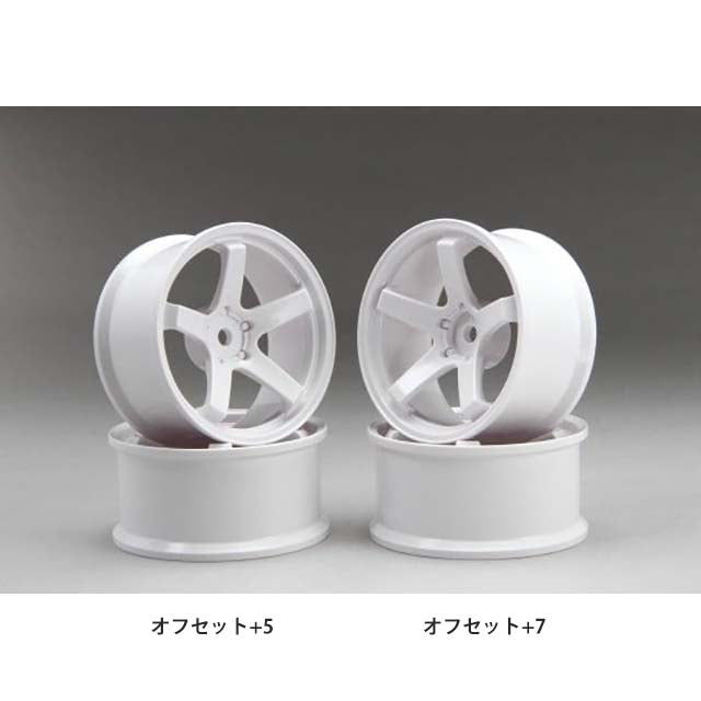 F23 - 5 Spoke - White - High Traction - Rims (5mm - 7mm) [Shibata] DR-SW05FWH DR-SW07FWH