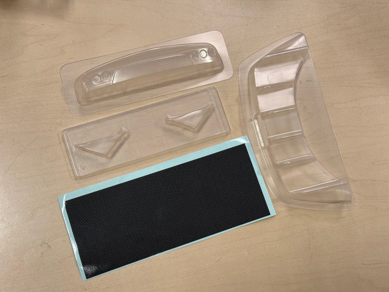 Lexan Diffuser, Canard and Tail Light Covers for RX7 and Carbon Decal ...