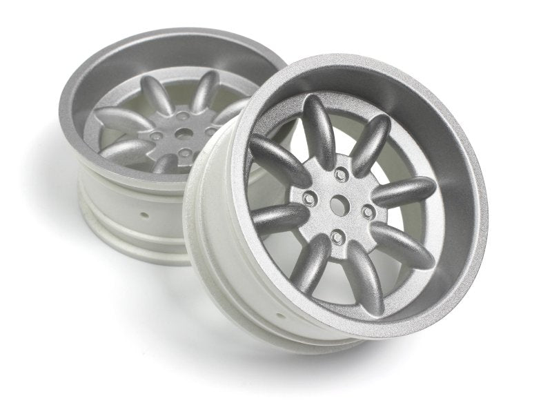 FS-15 Sport 8 Spoke Wheel Silver 6mm 1-10 RIMS [HPI RACING] 160541