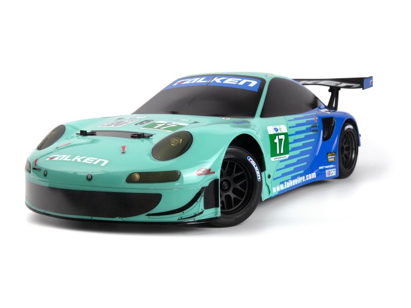 *PAINTED* 1-10 Porsche 911 GT3 RSR Falken Painted Body (206mm/210mm)  [HPI] 160782