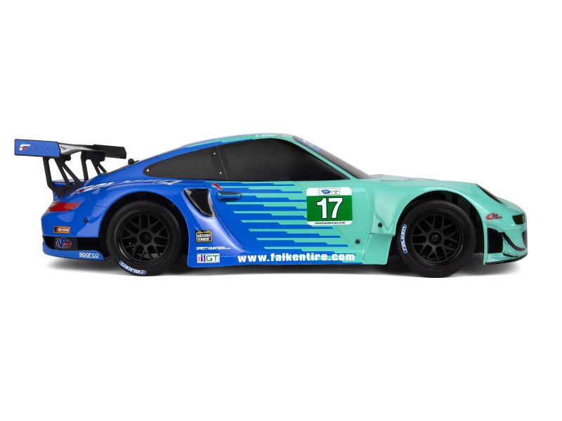 *PAINTED* 1-10 Porsche 911 GT3 RSR Falken Painted Body (206mm/210mm)  [HPI] 160782
